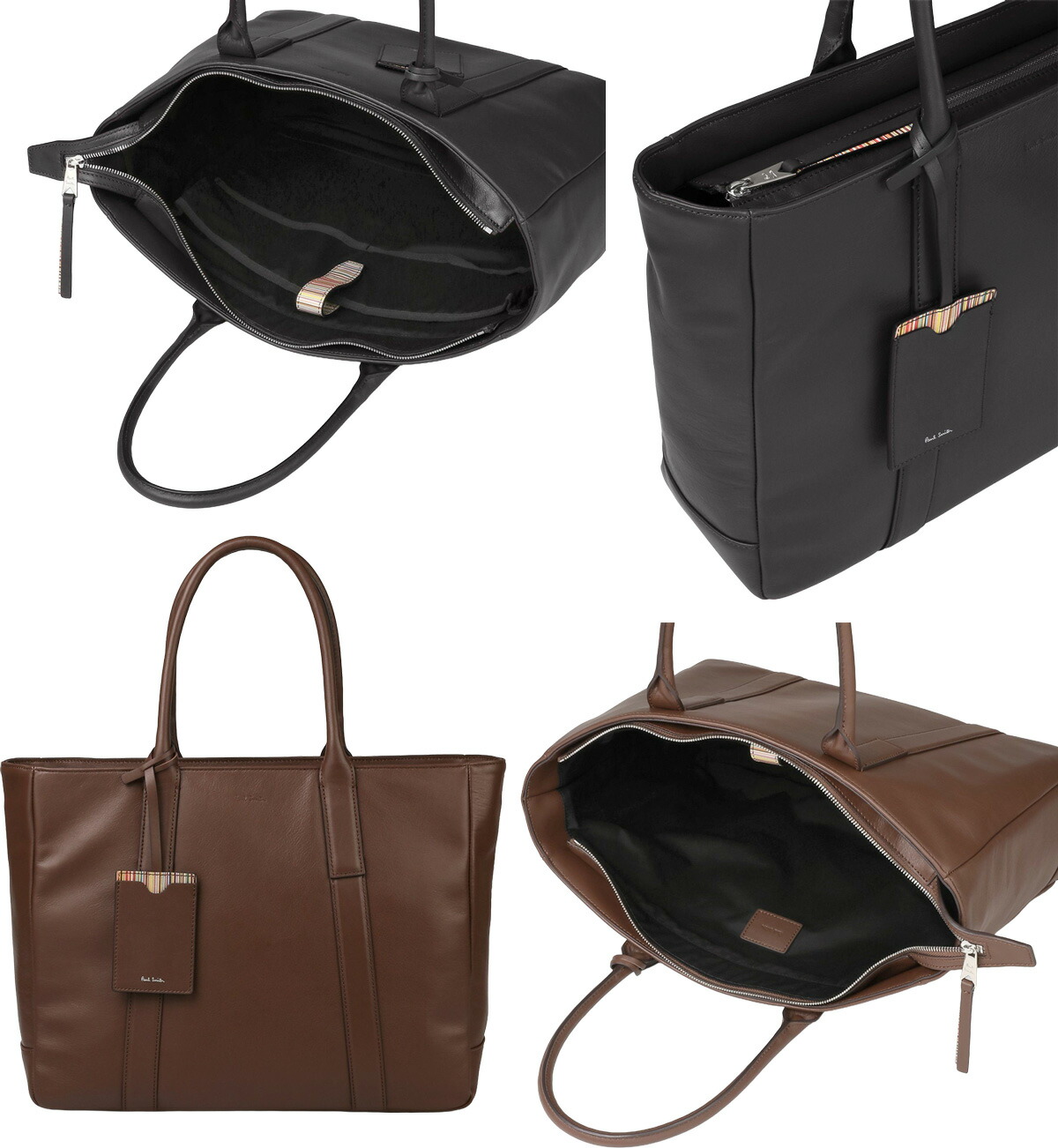 Paul Smith 極点スミス メンズ\u003cBR\u003eクラシカルレザービジネスバッグ定期入れ付き添い人一ショルダーバッグ\u003cBR\u003eエンボスロゴレザータグ\u003cBR\u003eマルチカラーライニングカードケース新世界差し上げ物や差し上げ物今めかしい差し上げ物に\u003cBR\u003e黒いこと 暗然たる赤銅色革鞄