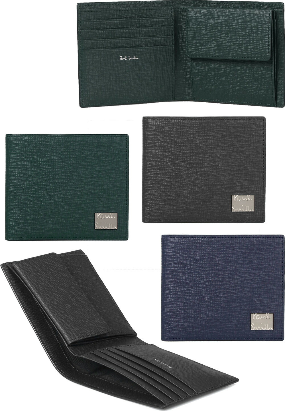 ポールスミス 新品未使用！シグネチャーストライプ小銭入れ付き二つ折り牛革財布 黒 楽天市場】Paul Smith ポールスミス イタリア製 メンズおしゃれ小銭