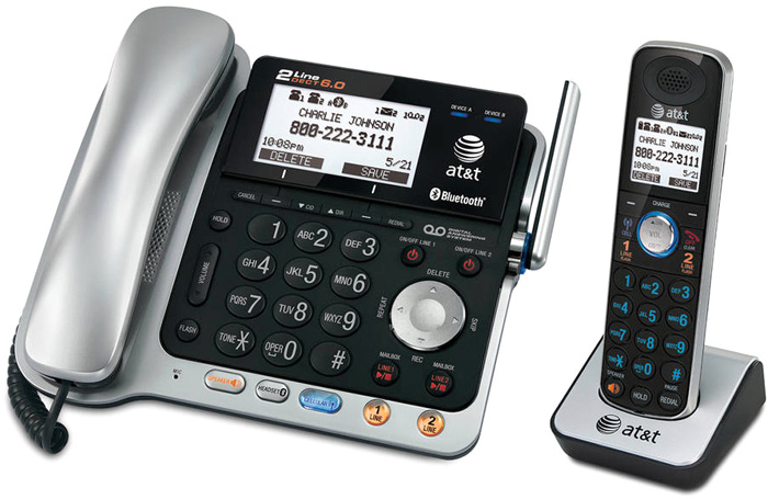 【楽天市場】1台で2回線を利用可能デジタル子機コードレスフォン盗聴がされ難く、クリアな音声通話が可能なDECT6.0方式採用デジタル留守電話
