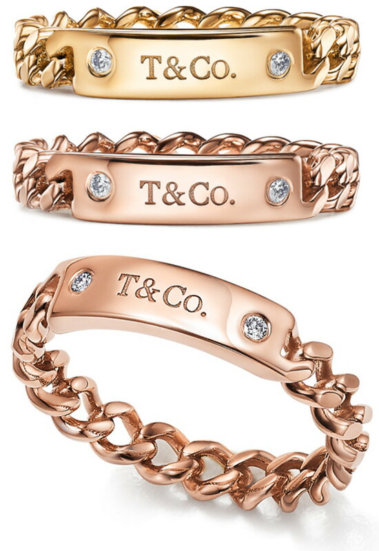 人気満点 Tiffany Co ティファニー 指輪0 01カラットタイヤモンド T Coロゴ刻印18k ローズゴールド ゴールドマイクロリンクチェーンリングバンドリング アクセサリーエングレービングロゴ婚約 結婚指輪エンゲージメント ウェディングバンド 100 本物保証