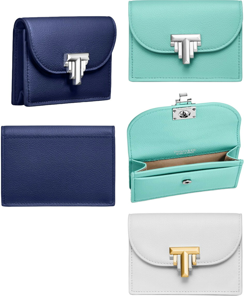Tiffany & Co. ネイビー名刺入れ 新作）ギフトにも♪Tiffanyスクエアポケットオーガナイザー (Tiffany