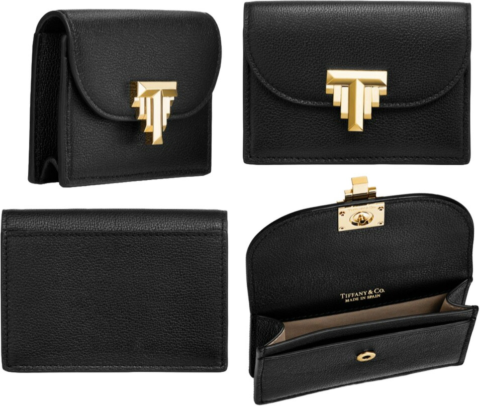 TIFFANY ブラック 名刺入れ カードケース ブラック ブルー ターンロック TIFFANY ブラック 名刺入れ カードケース ブラック ブルー