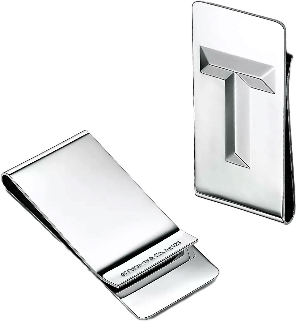 Tiffany Tカットアウト　シルバー　マネークリップAg925 ロゴ Tiffany Tカットアウト シルバー マネークリップAg925 ロゴ