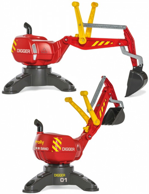 超人気の 子供用乗用玩具 ショベルカー車輪を取り除いて安定を求めすくう面白さに特化した固定型掬うをハンドル操作で楽しめるディガーロリートイズ レッド グレー軽量ですので持ち運びにも便利ドイツ製おもちゃ ライドオンride On Toys Red Digger Kaminorth 超