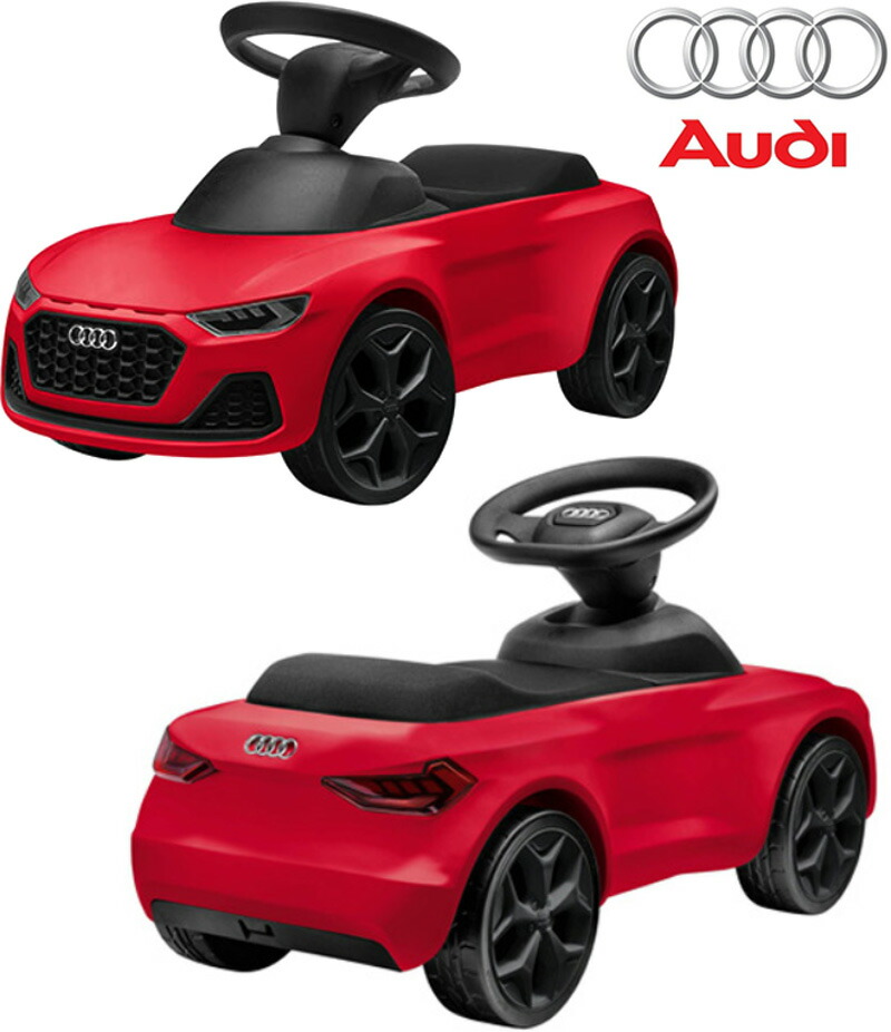Audi アウディ 子ども用足蹴り乗用玩具 スタイリッシュデザインジュニアキックカー スポーティなエクステリア足けり玩具 ライドオン4輪車 安定する幅広タイヤ仕様 レッド×ブラック モーターサイクル 乗り物玩具 お子様へのプレゼントに おもちゃ