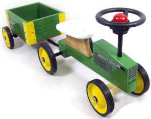 wooden tractor