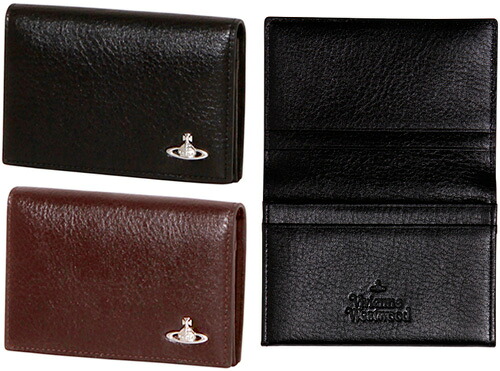 Vivienne Westwood\u003cBR\u003e二つ折り名刺入れ\u003cBR\u003e歌留多入れもの\u003cBR\u003eオーブスタンダード\u003cBR\u003eヴィヴィアンウエストウッド\u003cBR\u003e黒いこと まっ黒い赤銅色\u003cBR\u003eシルバーオーブプレート\u003cBR\u003e歌留多入れもの＆定期入れ\u003cBR\u003eORB STANDARD 10BK70BR