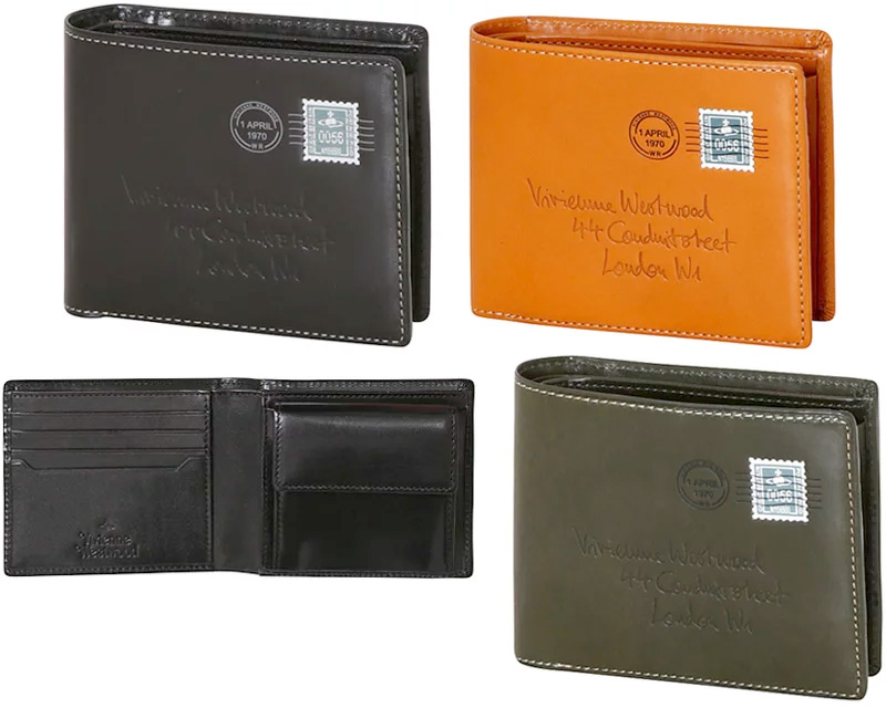 【楽天市場】Vivienne Westwoodヴィヴィアンウエストウッド小銭入れ付き二つ折り財布エンボスアドレス 切手＆消印オレンジキャメル