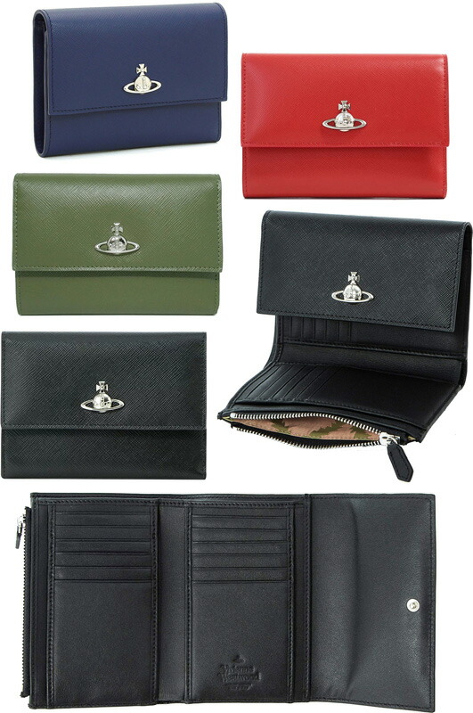 【極美品】ヴィヴィアンウエストウッド コンパクトウォレット オーブ 三つ折り財布 Vivienne Westwood ヴィヴィアン・ウエストウッド レディース 三
