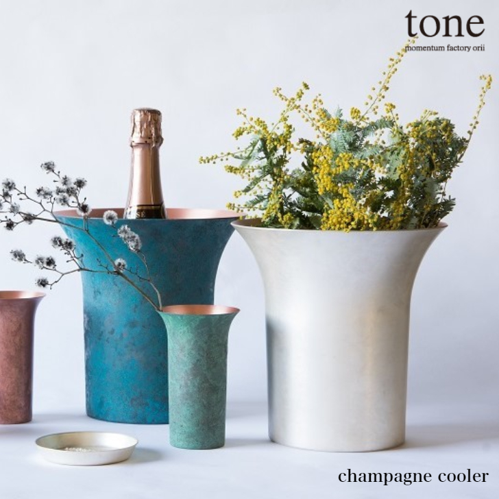 【楽天市場】モメンタムファクトリー・Orii tone シャンパンクーラー champagne cooler フラワーベース 鉢カバー 高岡