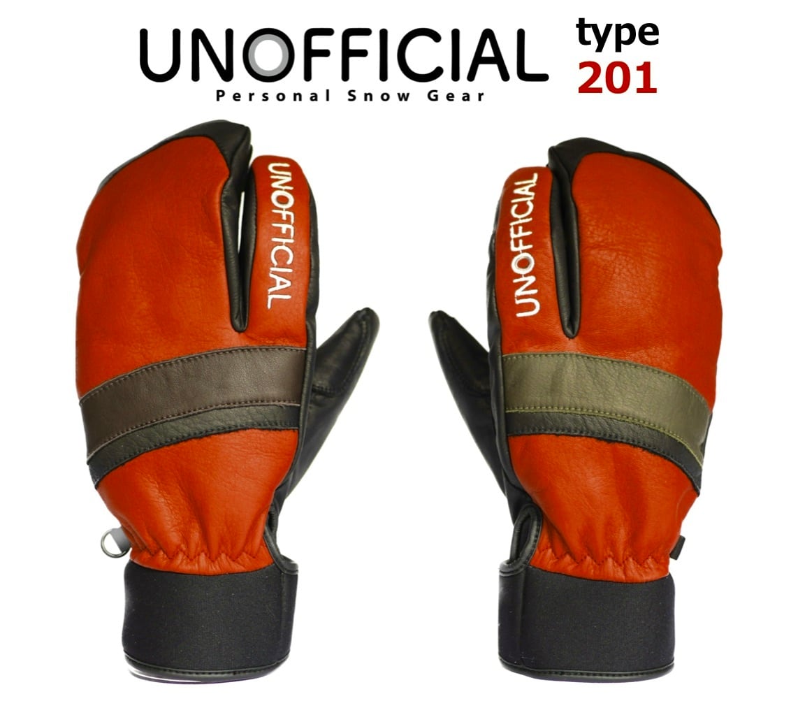 UNOFFICIAL type TRE-201 アンオフィシャル SNOW GLOVE 100% JapanMade 働きかける非対称的声遣い色つや 地球儀