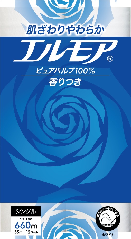 カミ商事　エルモア　トイレットペーパー　12ロール　シングル55m　8パック入り　まとめ買い　送料無料 5,011円
