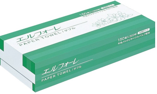 エルフォーレ ペーパータオル ダブル 150組300枚×25容器に並べる まとめ買い 貨物輸送無料
