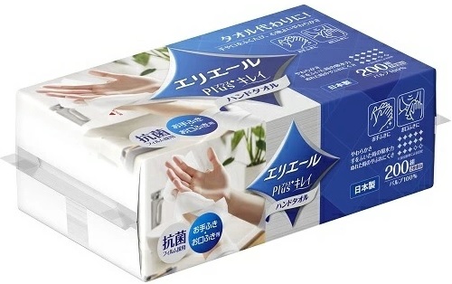 エリエール Plus+キレイハンドタオル 200組(400枚)×30パック まとめ買い 送料無料