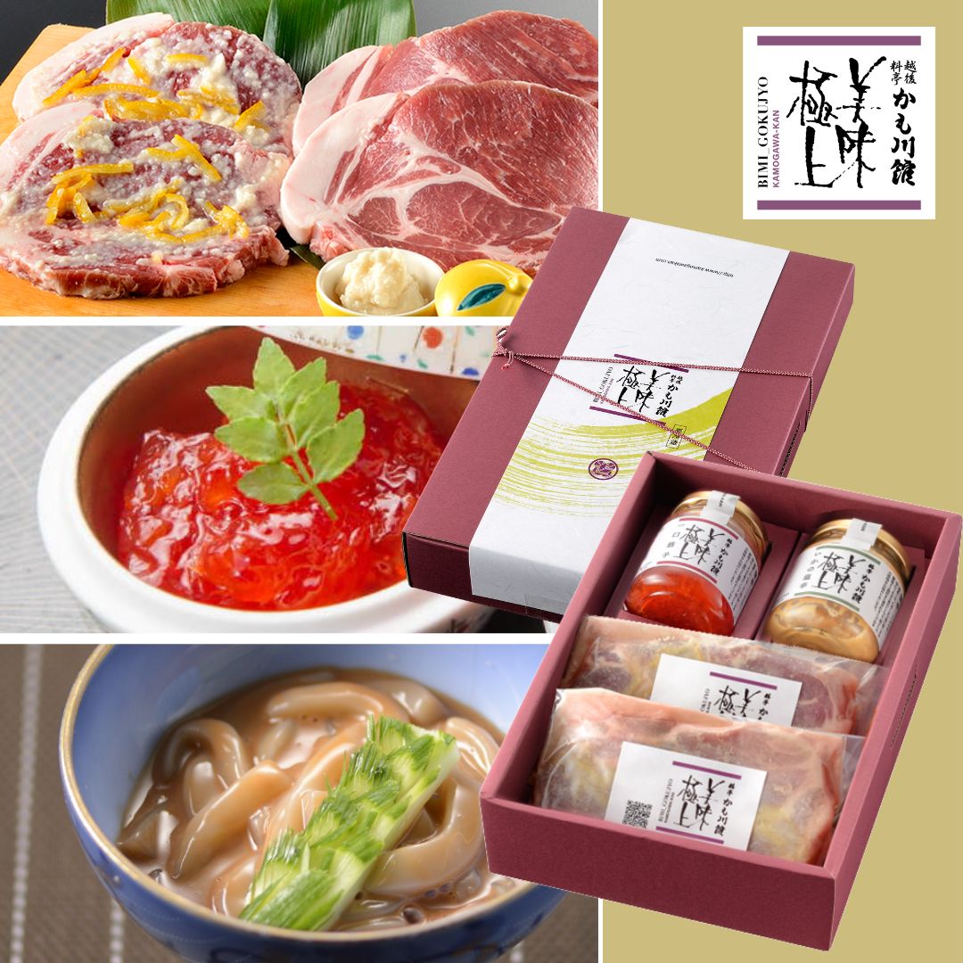 料亭 強肴 ギフト セット 一口筋子・いかの塩辛・長岡ポーク柚子塩麹漬 | 肉ギフト 瓶詰め 筋子 すじこ スジコ いか 塩辛 イカの塩辛 スルメイカ 国産 ポーク ロース 豚肉 ステーキ ご飯のお供 珍味 味付け肉 お祝い 海鮮 酒のあて 酒の肴 無添加 高級 詰め合わせ