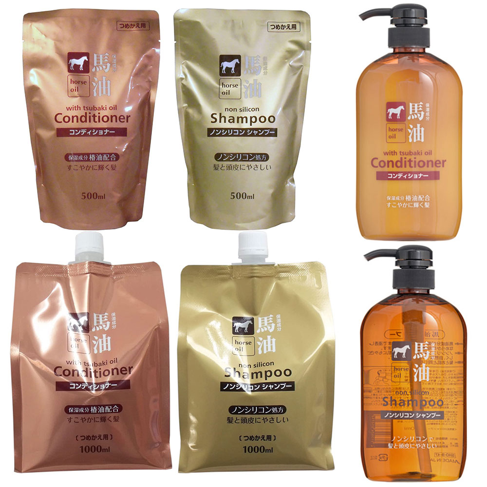 楽天市場】馬油シャンプー 馬油コンディショナー 椿油配合 詰替え用