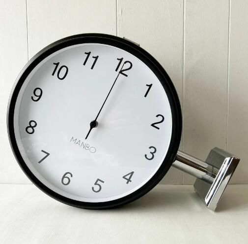 楽天市場】BIGサイズ 両面 電波掛け時計 manbo double face wall clock