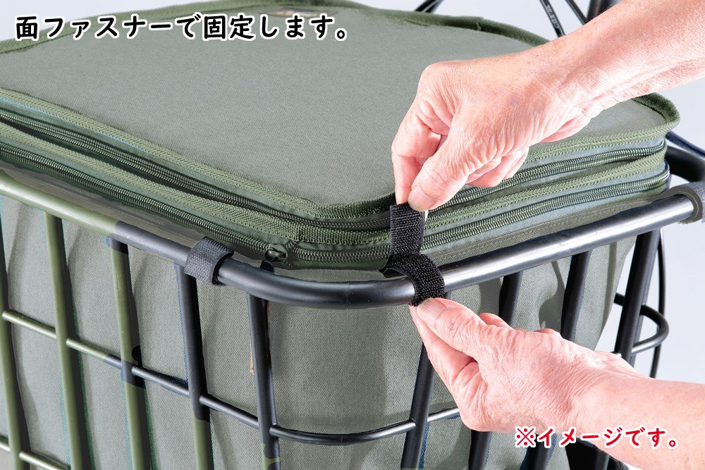 SALE／65%OFF】 自転車カゴカバー KW-860 リア用 後カゴカバー２段式 インナータイプ カーキ と ネイビー 川住製作所 電動自転車に  ヤ し