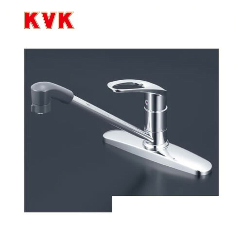 [KM5091ZTF] KVK キッチン水栓 流し台用シングルレバー式シャワー付混合栓 ツーホールタイプ 2穴 【送料無料】 おしゃれ