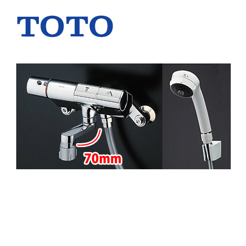 コンビニ受取対応商品 楽天市場 Tmn40stj Toto 浴室水栓 シャワー水栓 サーモスタットシャワー金具 壁付きタイプ タッチスイッチ水栓 シャワーヘッド ワンダービート 洗い場専用 シールテープ無料プレゼント 希望者のみ 同送の為開梱します 送料