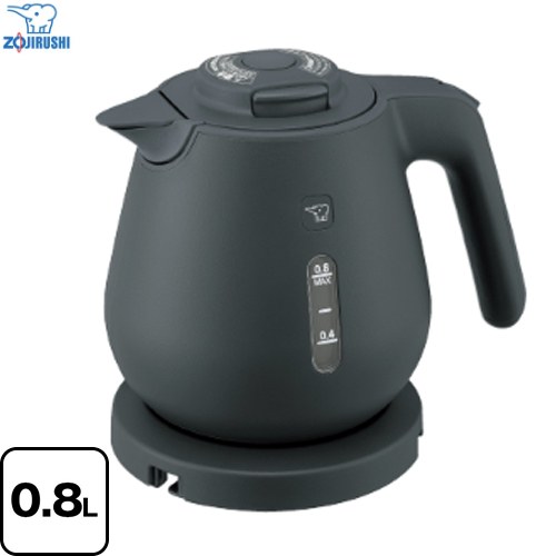 [CK-DH08-BM] 低消費電力タイプ 象印 電気ケトル・ポット ホテル・旅館向け　電気ケトル 容量：0.8L 消費電力湯沸かし時：600W スレートブラック 【送料無料】