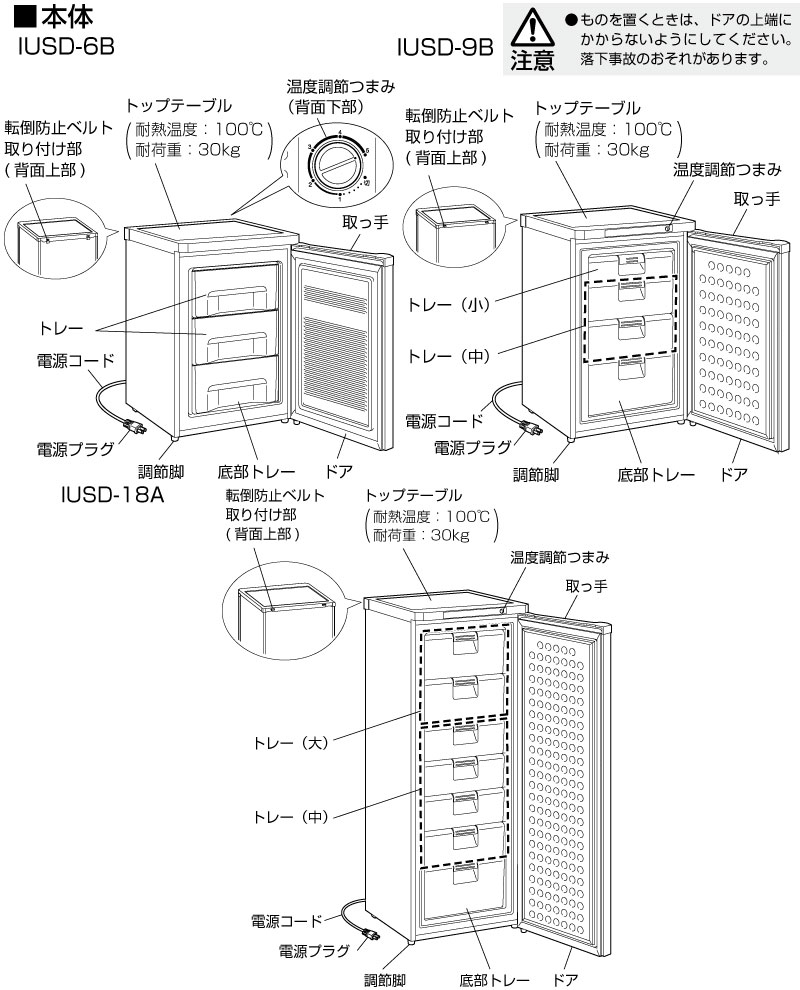 オープニング大放出セール IUSD-18A-W アイリスオーヤマ 冷凍庫 右開き