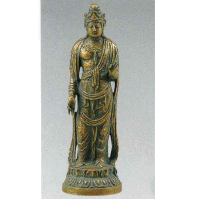 楽天市場】北村西望 『 聖観世音菩薩 』 置物 仏像 ブロンズ 紺綬褒章