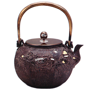 120-53鉄瓶 亀文堂写鉄瓶 八角茴香景観 大 1.6L【貨物輸送無料】