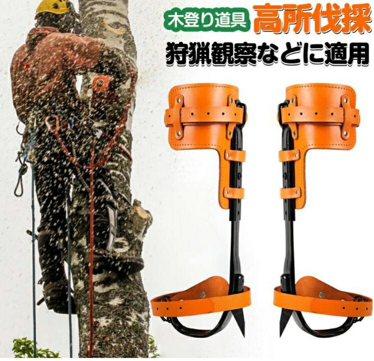 【早い者勝ち！600円OFF SALE限定＋SSP5倍で超お得】木登り道具 登山用の靴 庭木 木登り器 極登山スパイク 果物選ぶ 多目的 304ステンレス鋼 材質 耐用 科学デザイン 強い耐荷重力 ポータブル 登山などに適用木登り器 狩猟観察 使用簡単｜佳納　インテリア＆オフィス