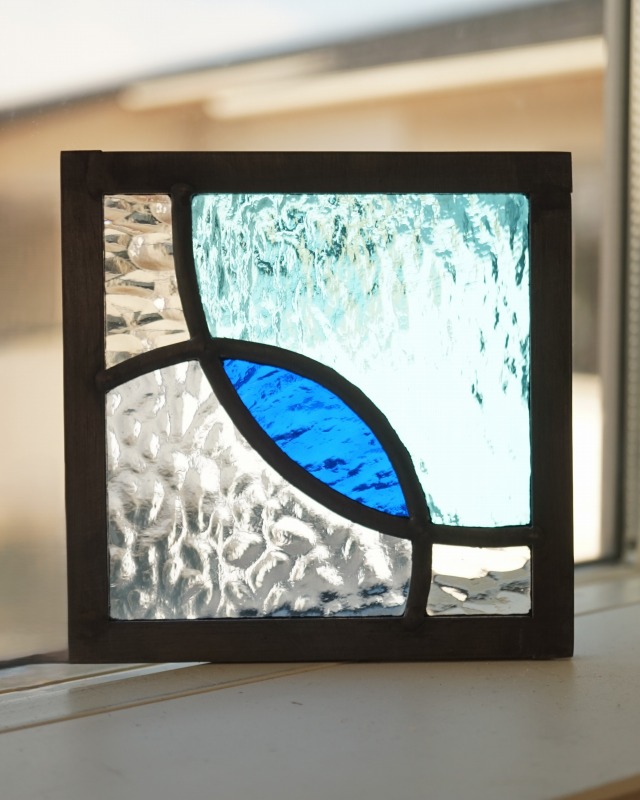 ステンドグラスパネル住宅用　SDロンデル(1484)geoーdeco ロンデル ステンドグラス パネル 窓 | iichi 日々の暮らしを