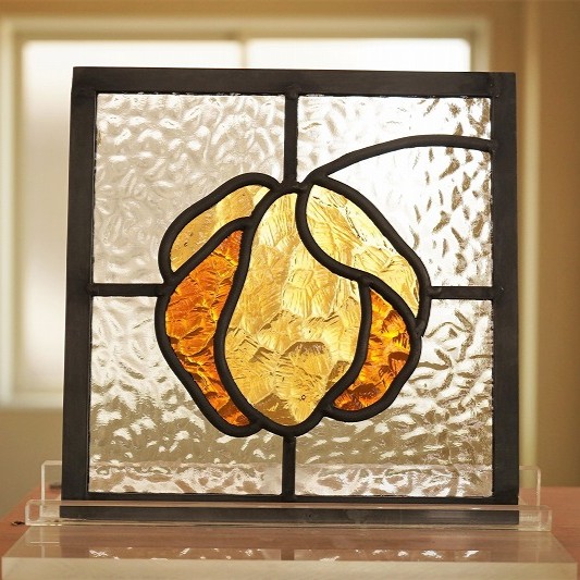 楽天市場】フュージング 住宅用ガラスパネル コスモス1 ピンク 20cm