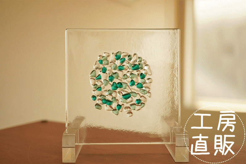 楽天市場】フュージング 住宅用ガラスパネル ねこと肉球 20cm