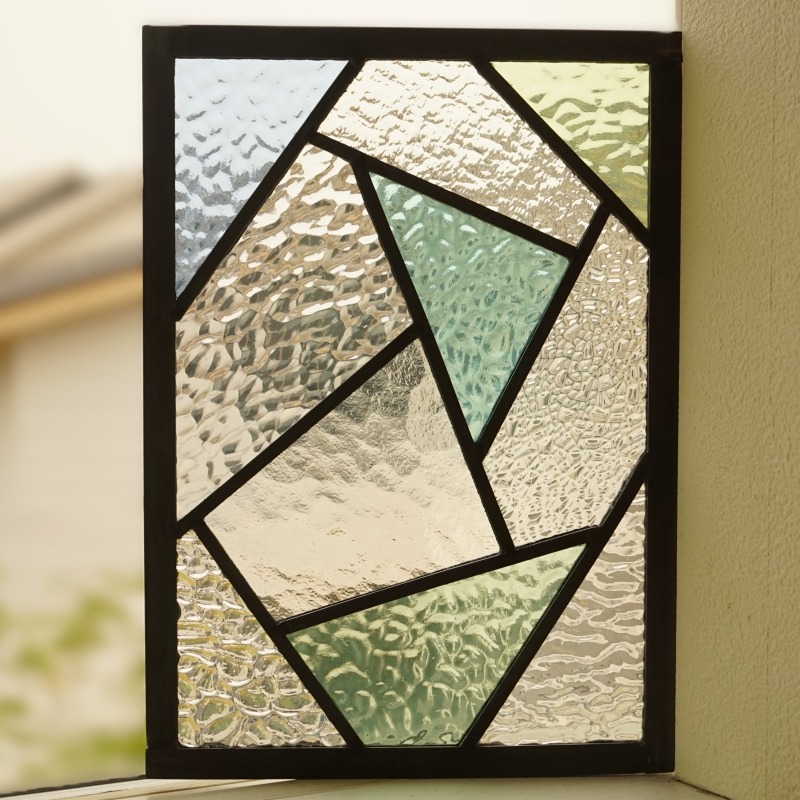 ステンドグラス ステンドグラス ＊向日葵のミニ衝立パネル＊ サンキャッチャー