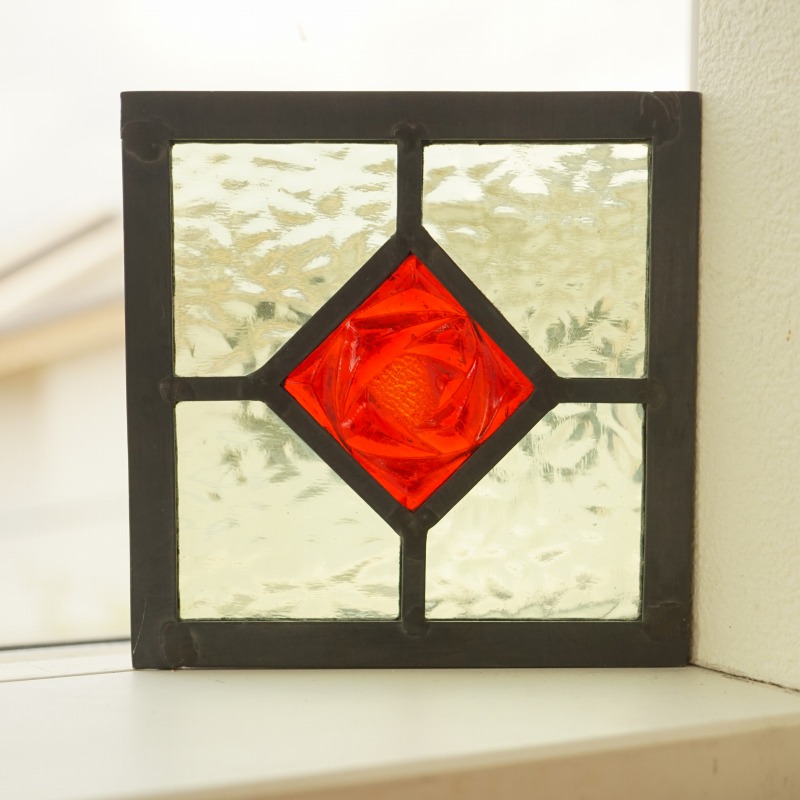 楽天市場】ステンドグラス パネル 住宅用 ダイヤ 水色 縦長方形 25cm