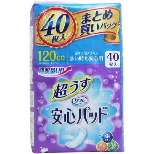 リフレ 尿とりパッド 多い時も安心用 超うすパット 尿ケア用ナプキン 120cc 40枚入×6セット 6,768円