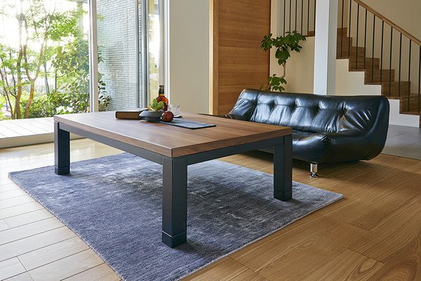 リビングこたつ センターテーブル 長方形 120x80cm 4段階高さ調節 ソファー ローソファ 座椅子対応|kanaemina
