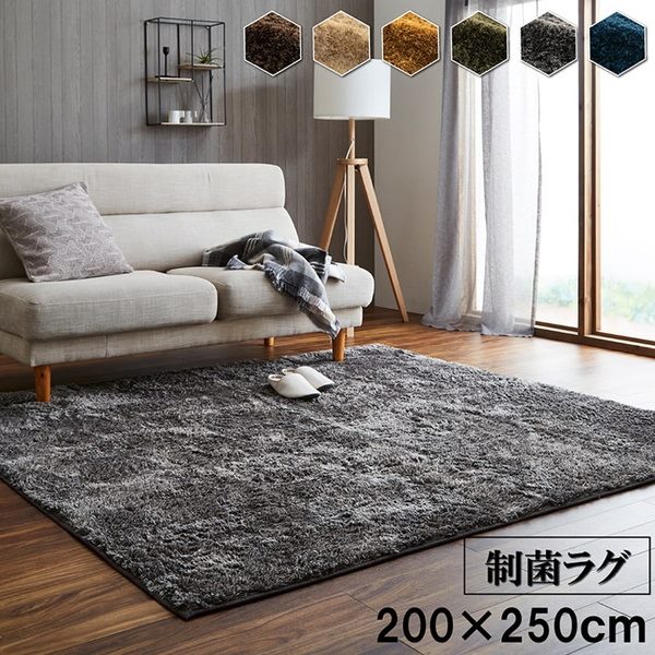 こたつ敷き布団 シャギーラグ ホットカーペットカバー 矩形 約3畳 200×250珊 上滑りお仕舞い付き添い人 制菌製造 床暖房装置相応う カーペット・マット・畳-カーペット・ラグ
