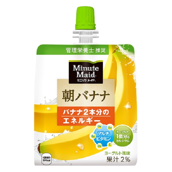 ミニッツメイド 朝バナナ パウチ ゼリー飲料 180g 24本入 2ケース 48本｜kanaemina