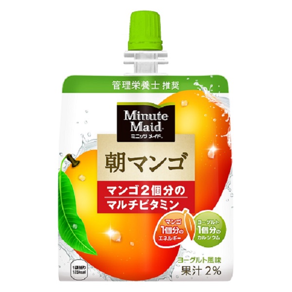 ミニッツメイド 朝マンゴー パウチ ゼリー飲料 180g 1ケース 24本入