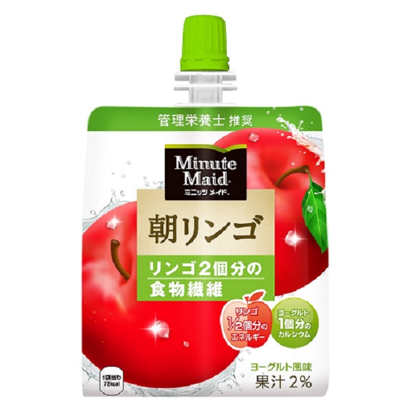 ミニッツメイド 朝リンゴ パウチ ゼリー飲料 180g 1ケース 24本入