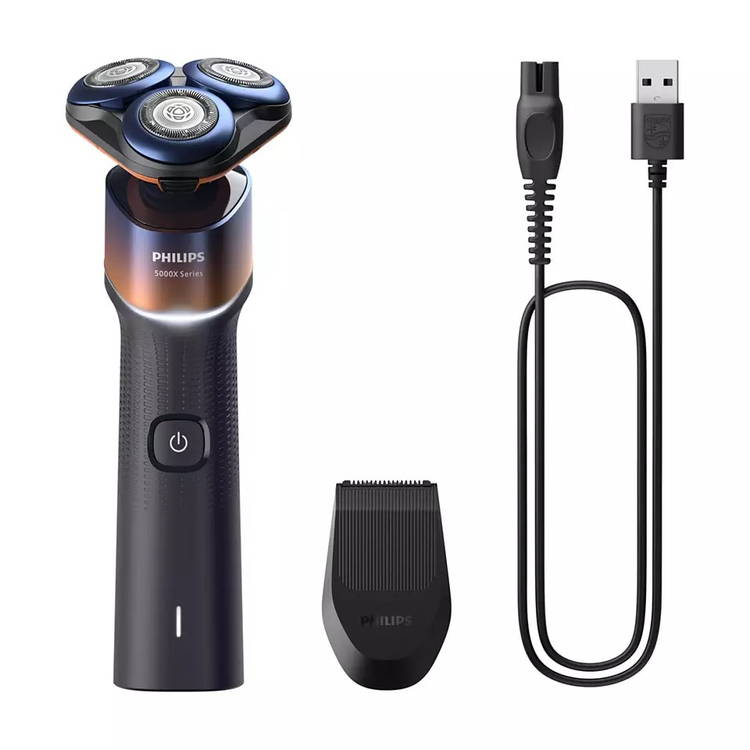 電気シェーバー メンズシェーバー 髭剃り 充電式 フィリップス シリーズ5000X X5012/05 オレンジ／アドリアブルー 防水