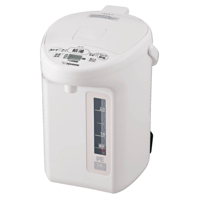 電気ポット 3L 象印 VE電気まほうびん 保温 湯沸かし 蒸気セーブ 電動給湯 CV-TF30-WA ホワイト｜kanaemina