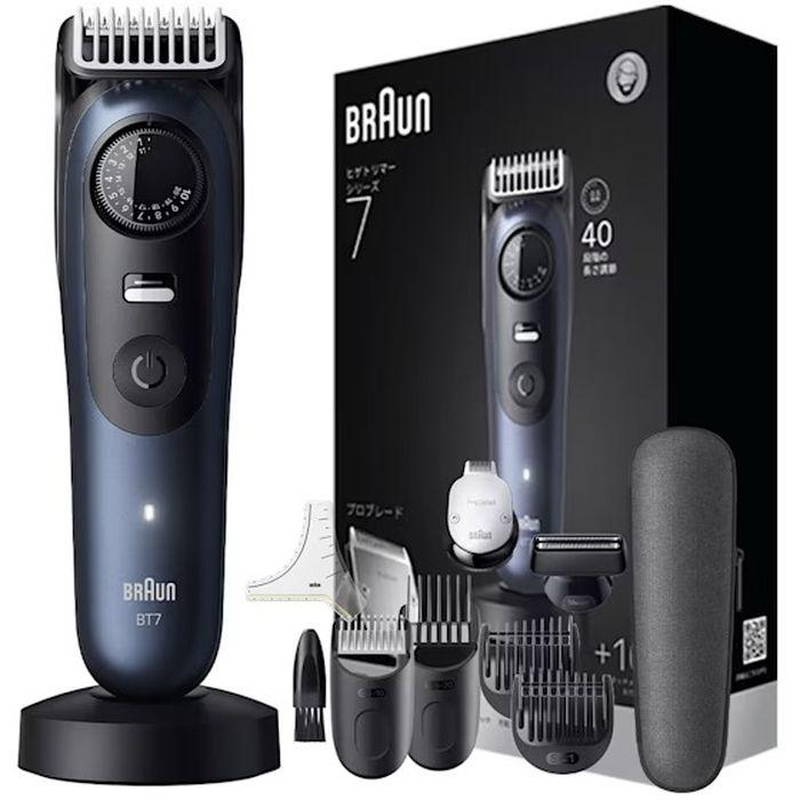 ヒゲトリマー メンズシェーバー 充電式 BRAUN ブラウン BT7540 男性用 防水 プロブレード ダイヤルロックスイッチ 40段階｜kanaemina