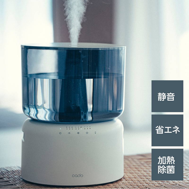 加湿器 cado カドー オート喨喨たる加湿器 熱する除菌 超音波式 静音 お取りつくろう飾り気の無い 省エネ HM-C500H