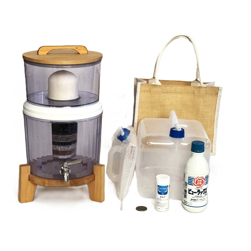 【2026/5月下旬入荷予定 予約受付中】浄水器 セット セラミックフィルター式浄水器 災害対策キット付き グリーンコアテック 防災用 フェイズフリー浄水器