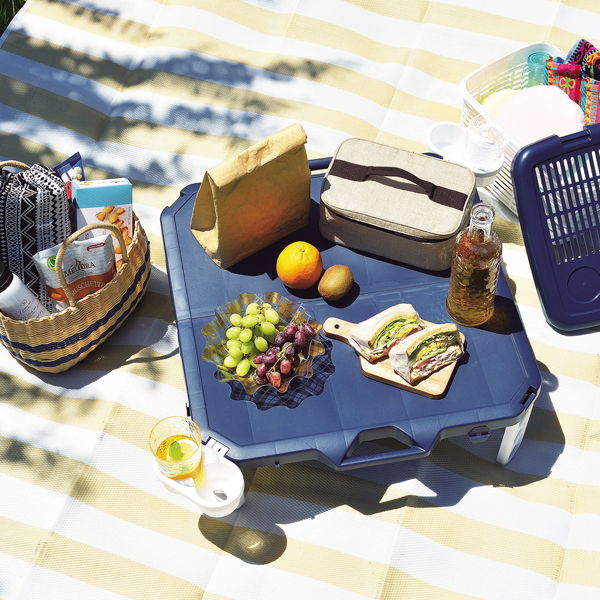 楽天市場】ドリンクホルダー付折りたたみテーブル＆椅子3点セット