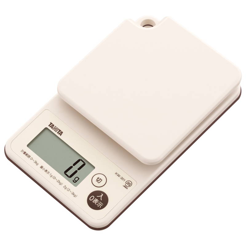 【数量限定】キッチンスケール 量り タニタ 防水 洗えるデジタルクッキンスケール 3kg アイボリー