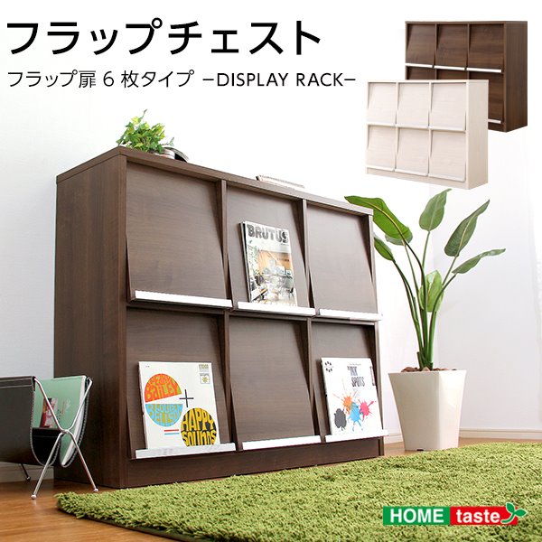 ディスプレイラック フラップ扉6枚タイプディスプレイラック 収納家具 DEALS ディールズ フラップ扉6枚タイプ 書棚 本棚 扉付 壁面収納 フラップ式 本収納[送料無料]