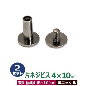 楽天市場】片ネジ式ビス4X15mm【ニッケル】4セット1袋【サイズ：頭9mm
