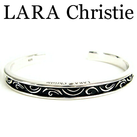 LARA Christie ララクリスティー セイントグラスバングル ブラック メンズ バングル CZ シルバー925 エナメル B3036-B